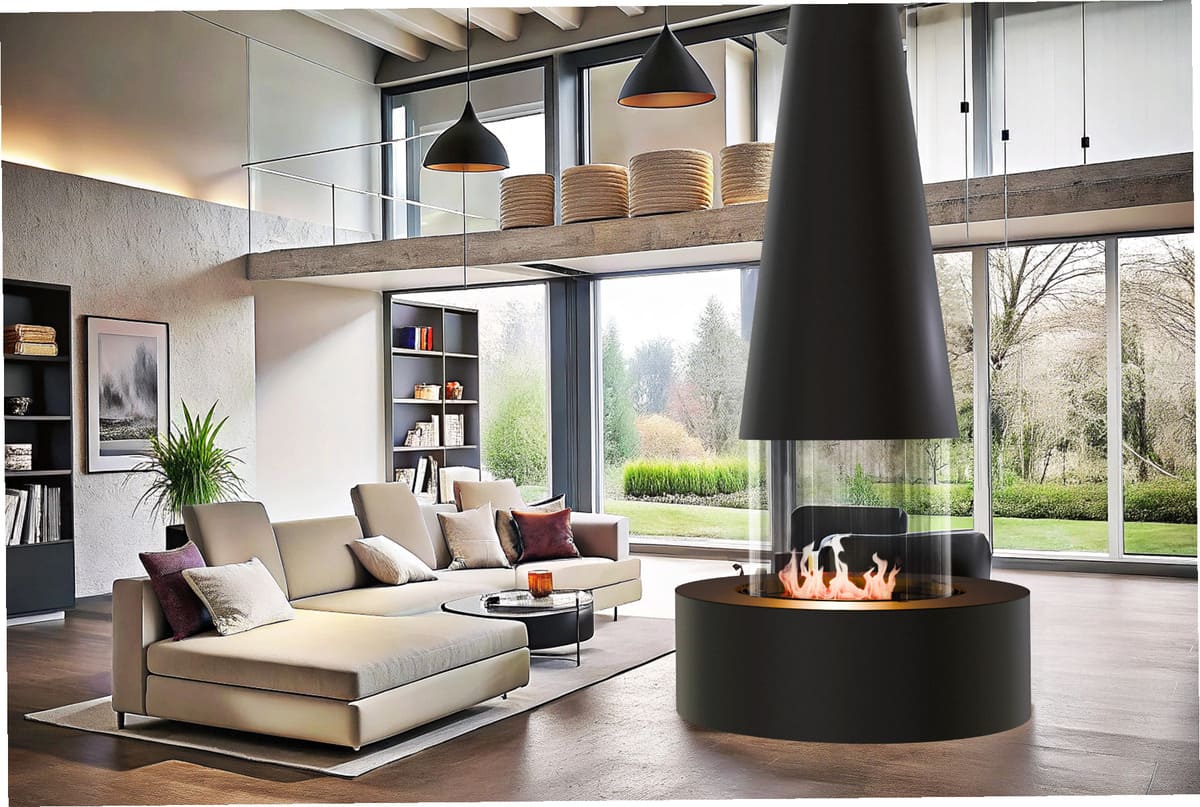 Камин дровяной центральный AVES 7 Модель ГЕНУЯ