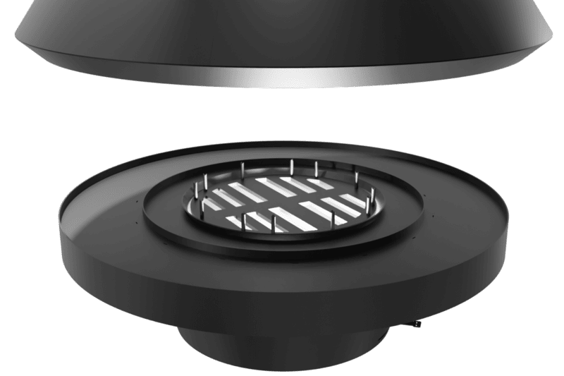 Камин дровяной центральный AVES 10 Модель ВЕНЕЦИЯ открытый