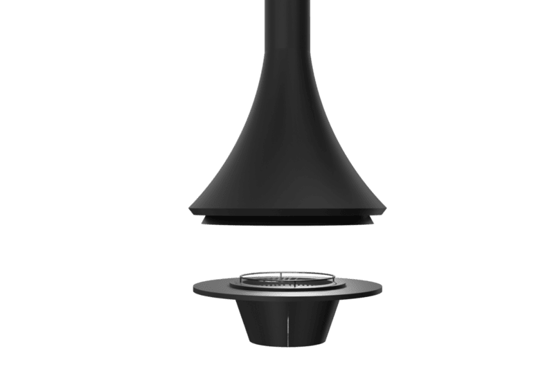 Камин дровяной центральный AVES 11 Модель ВЕНЕЦИЯ лакированный по RAL закрытый со стеклом