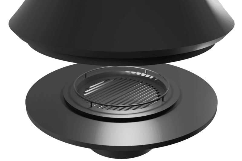 Камин дровяной центральный AVES 11 Модель ВЕНЕЦИЯ лакированный по RAL открытый