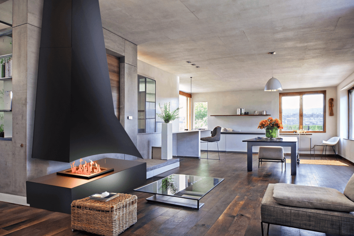 Камин дровяной пристенный-центральный AVES 20 Модель ПИЗА