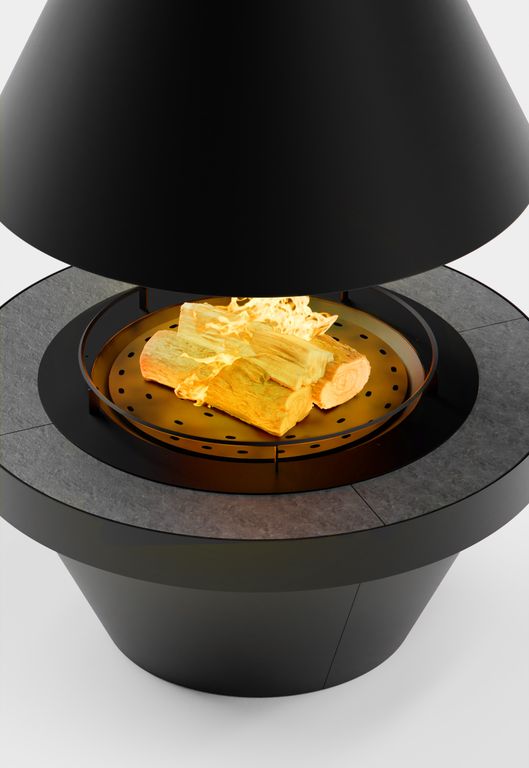 Центральный камин OpenFire SEUS с конической тумбой Центральный камин OpenFire SEUS с конической тумбой