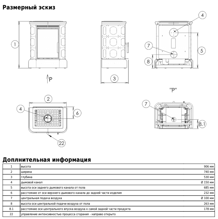 Печь ABX Marina Exclusive кафельный цоколь