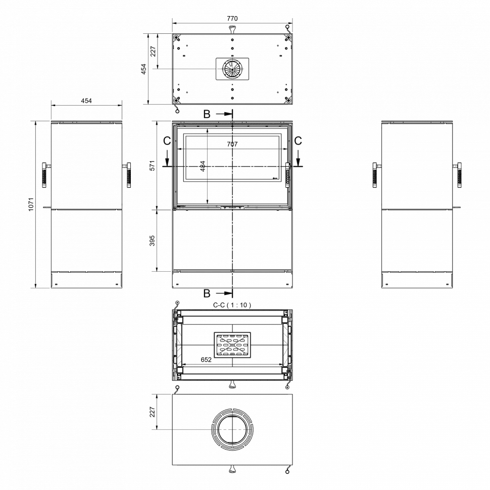 Печь Kratki PRO KARI 80 Tunel