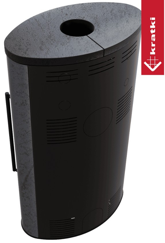 Печь Kratki PRO BJORN/W GRAFITE SATIN c верхней плитой