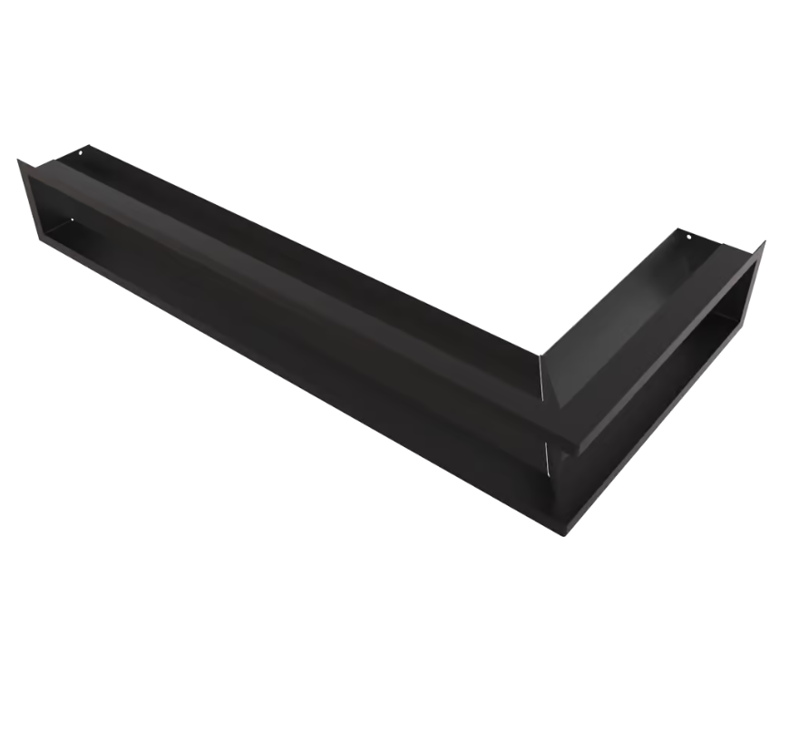 Решётка Kratki Luft 400х800х120 45S угловая левая черная