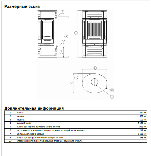 Печь-камин Atrium 7 V cthfz сталь с верхней плитой - стекло