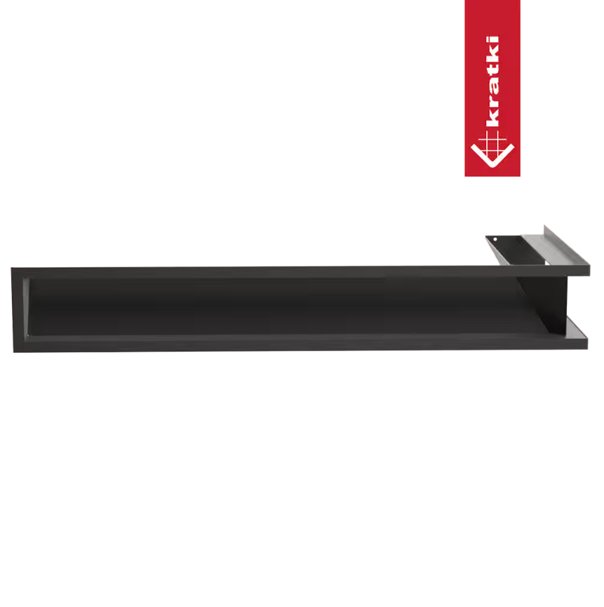 Решётка Kratki Luft 560х560х120 45S угловая черная