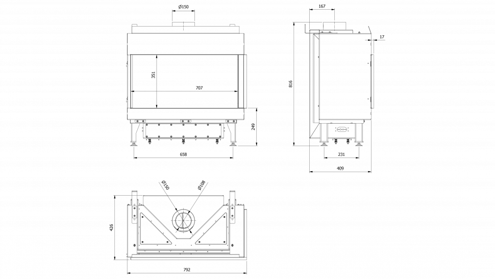 Газовая топка LEO/P/70/G20 (магистральный газ)