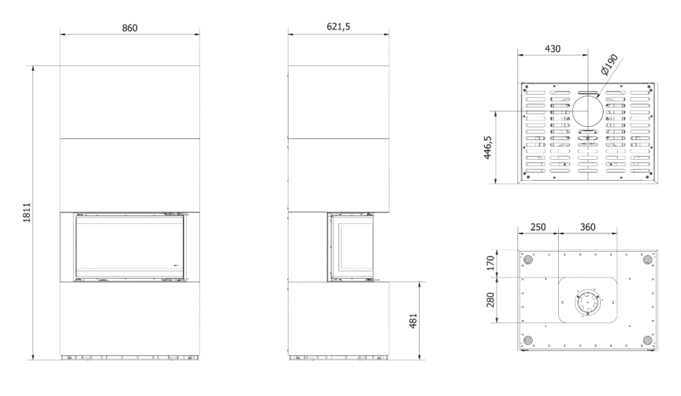 Каминокомплект Home Easy Box Zimbabwe Nero с топкой NBC