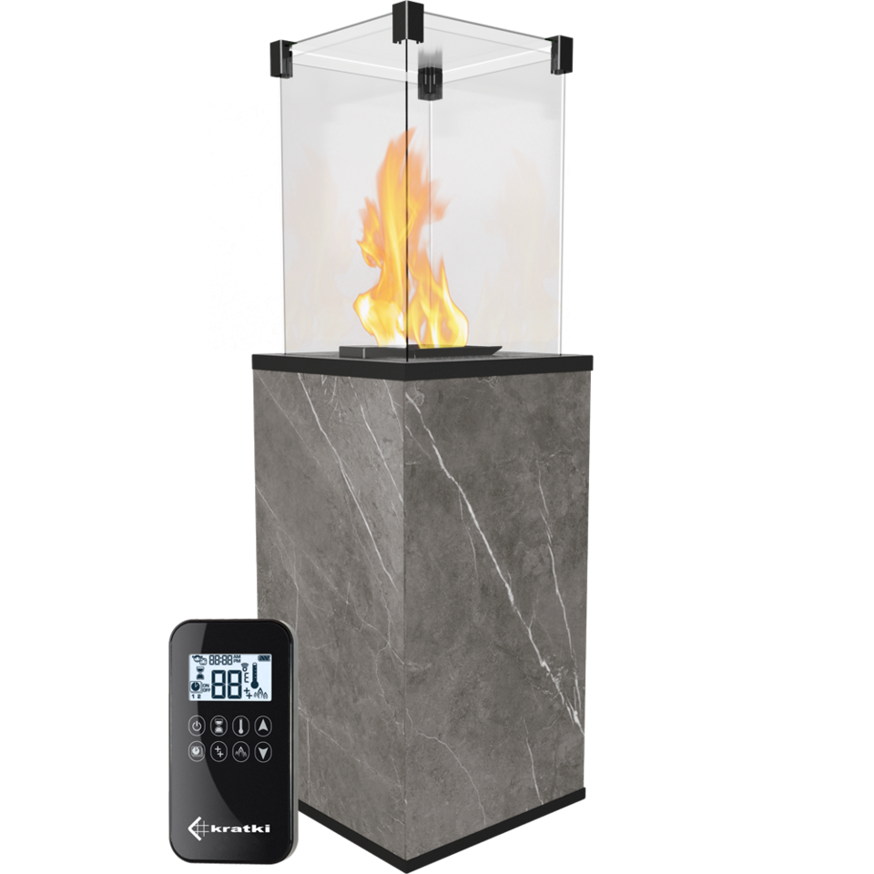 Нагреватель газовый PATIO/G31/37MBAR/Q/N/P/G - NATURALI PIETRA GREY, пульт