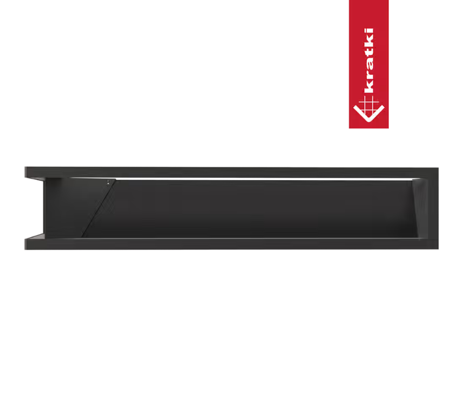 Решётка Kratki Luft 400х600х120 угловая правая черная, 45S