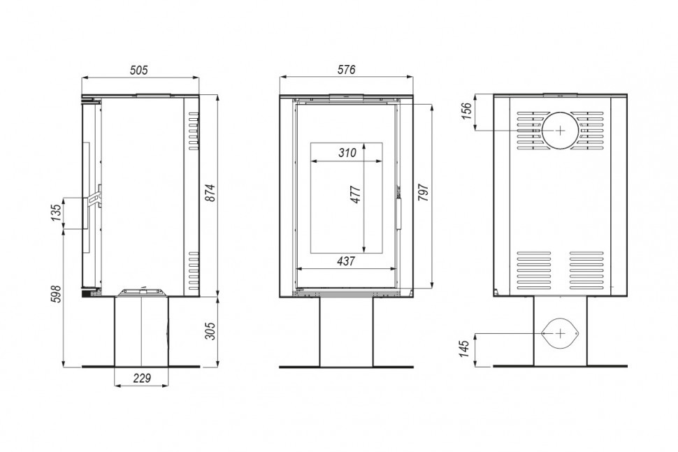 Печь DEFRO HOME ORBIS TOP, 9кВт, белая сталь