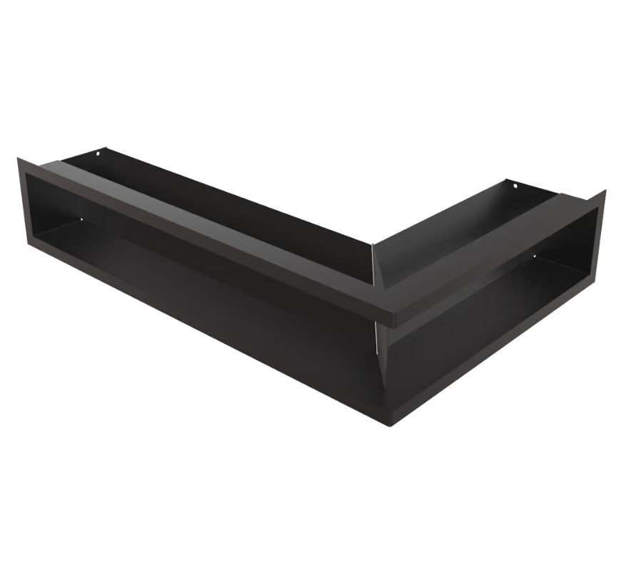 Решётка Kratki Luft 600х400х120 45S угловая левая черная