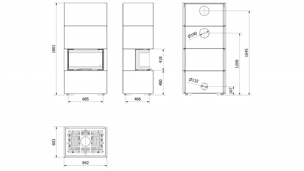 Каминокомплект Home Easy Box белый с топкой NBC