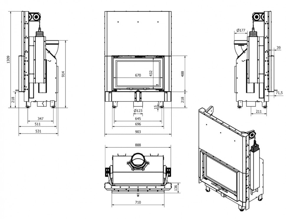 Топка KRATKI ZIBI G ECO гильотина