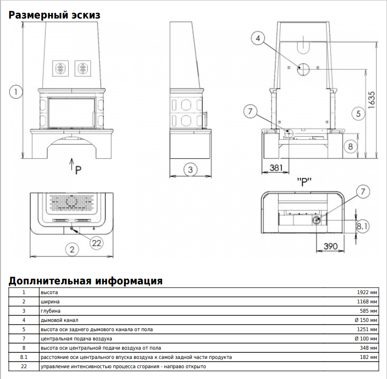 Печь ABX Laponie Exclusive