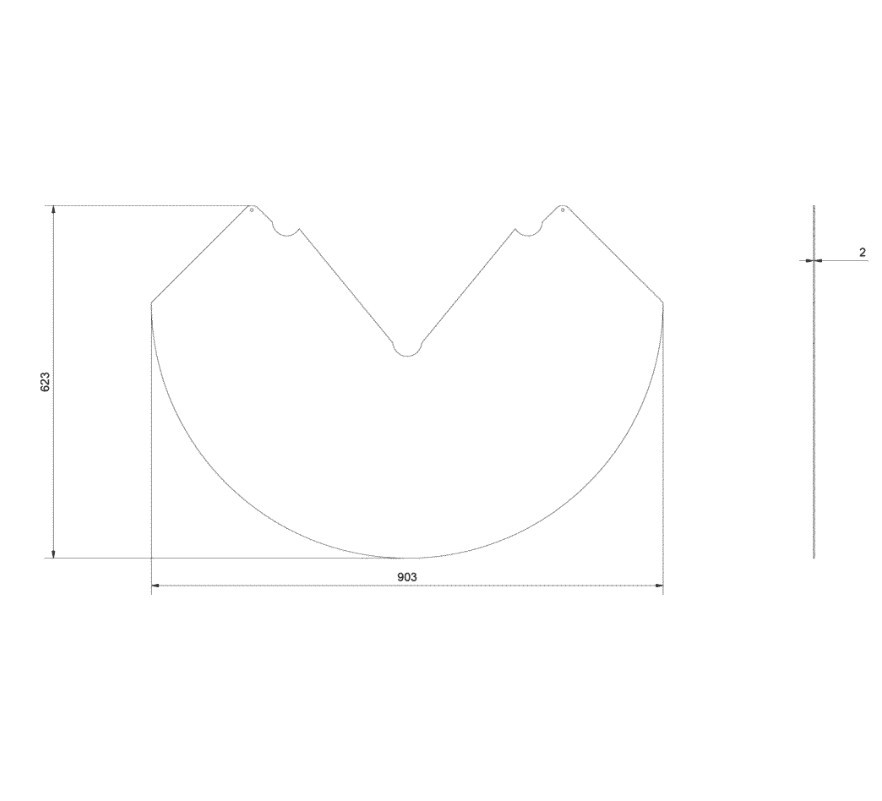 Притопочный лист Kratki REN полукруг