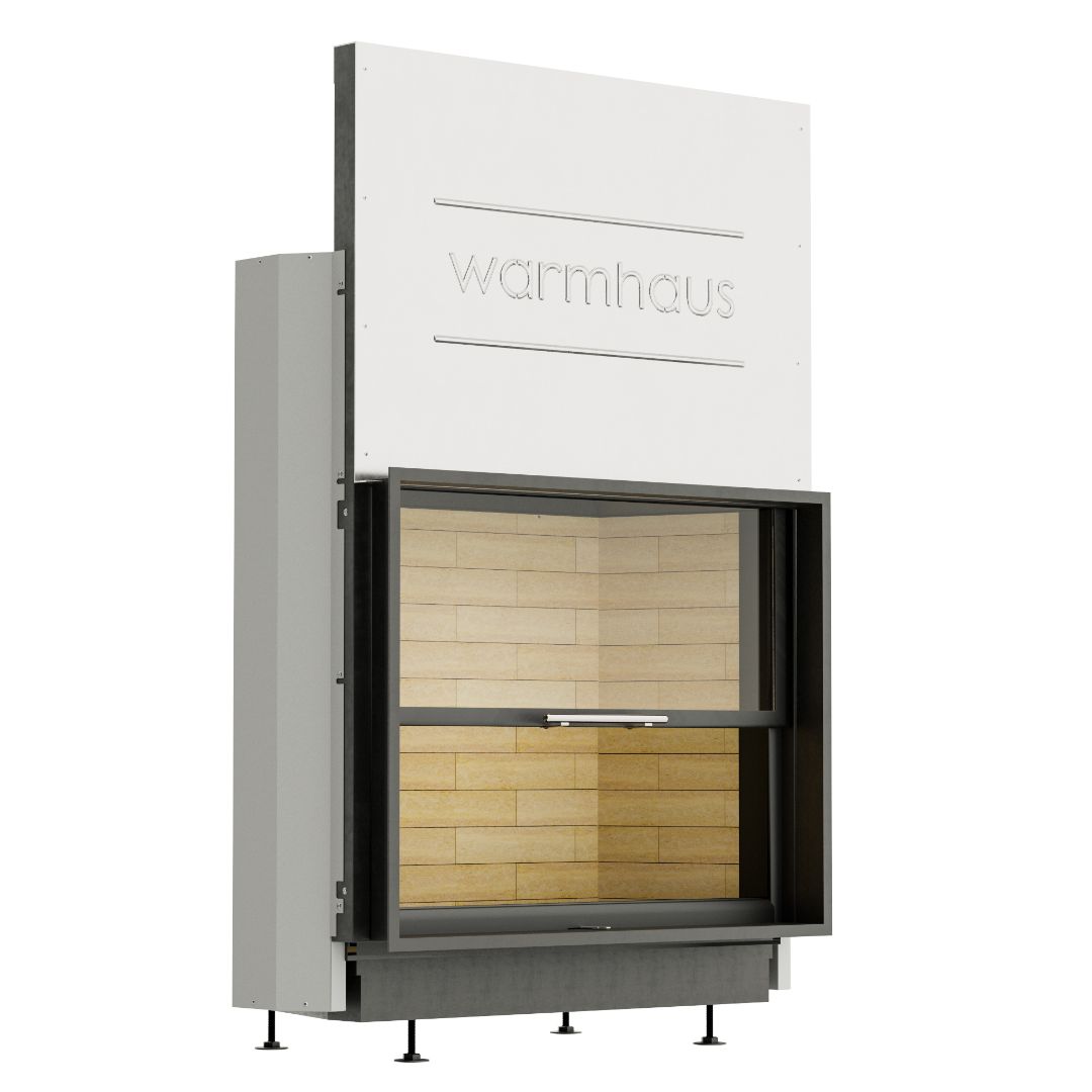 Каминная топка Warmhaus (Вармхаус) FLAT 100/80h с шамотом