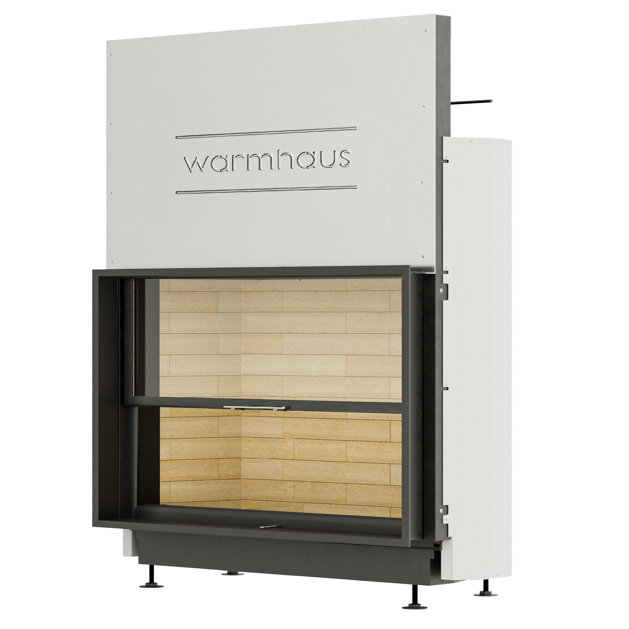 Каминная топка Warmhaus (Вармхаус) FLAT 120/80h с шамотом