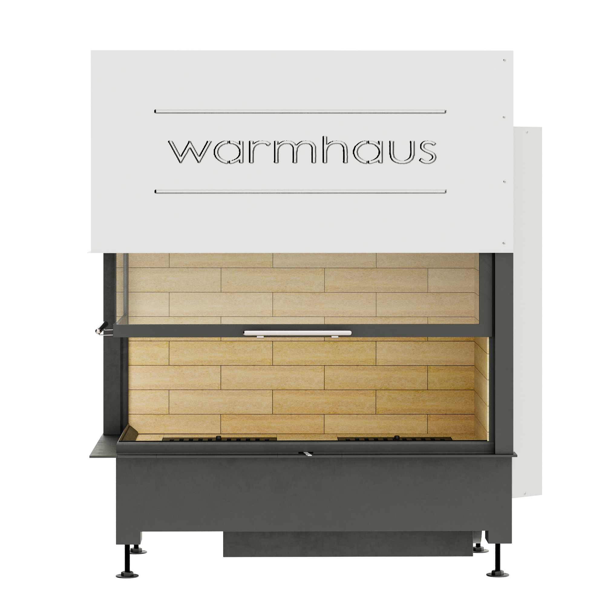 Каминная топка Warmhaus (Вармхаус) KANT L (стекло слева) 100/57h с шамотом