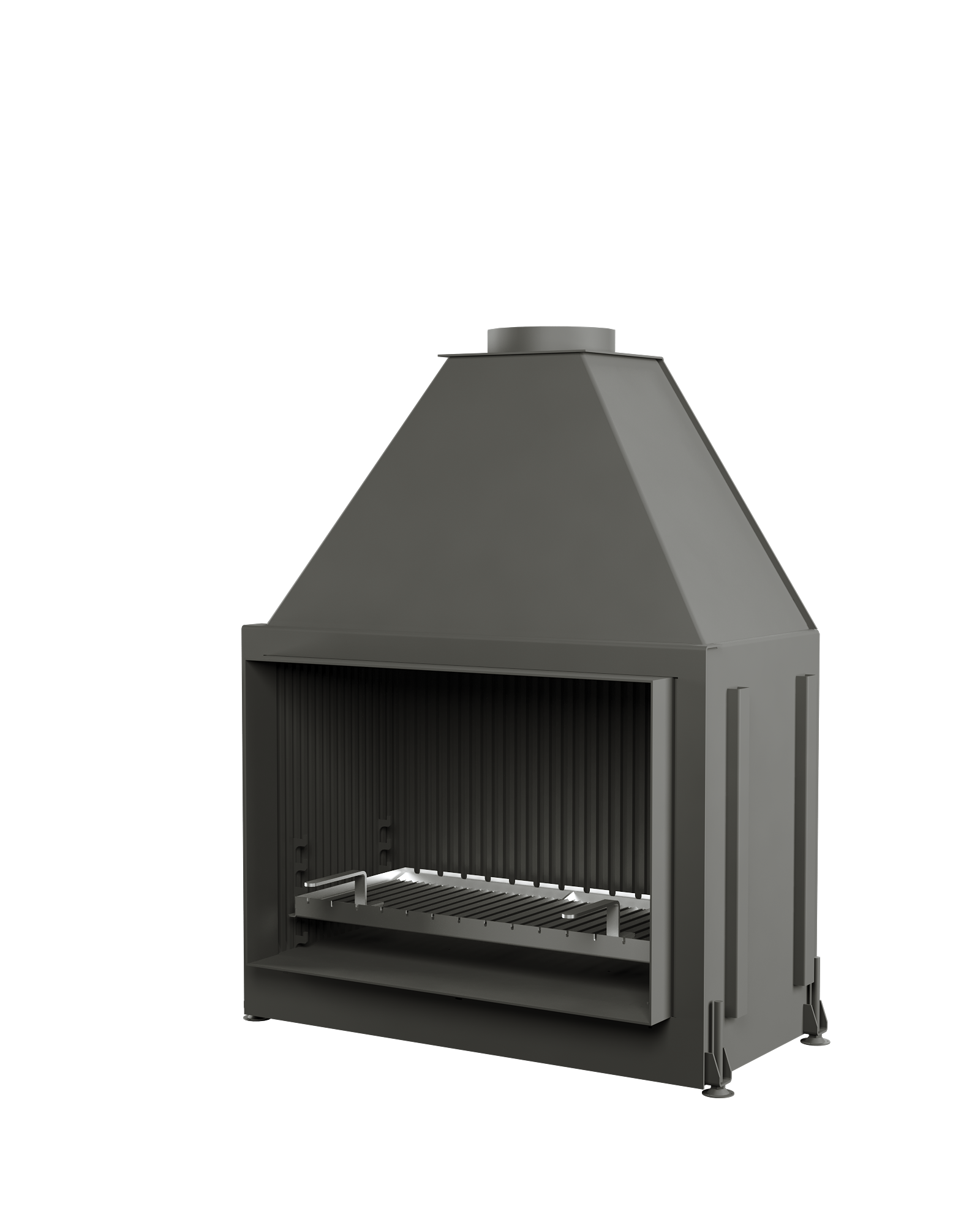 Открытая каминная топка ASTOV ОПС 900 в 3D с грилем Открытая каминная топка ASTOV ОПС 900 в 3D с грилем