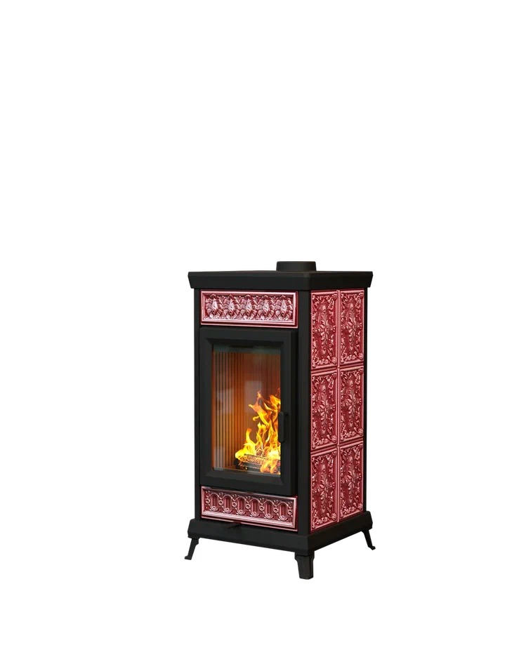 Печь-камин Astov Майолика Классик Вишня
