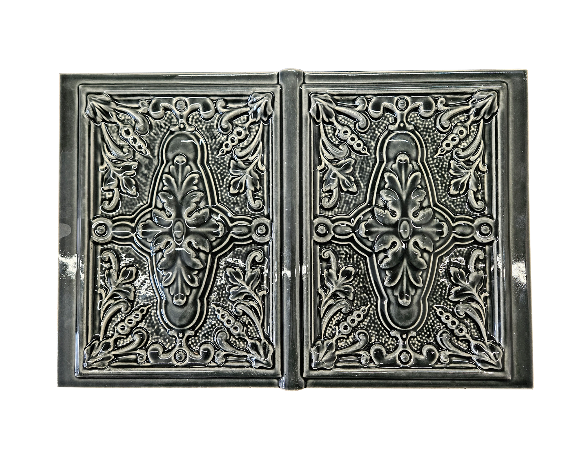 Печь-камин Astov Майолика Классик Глянцевый графит