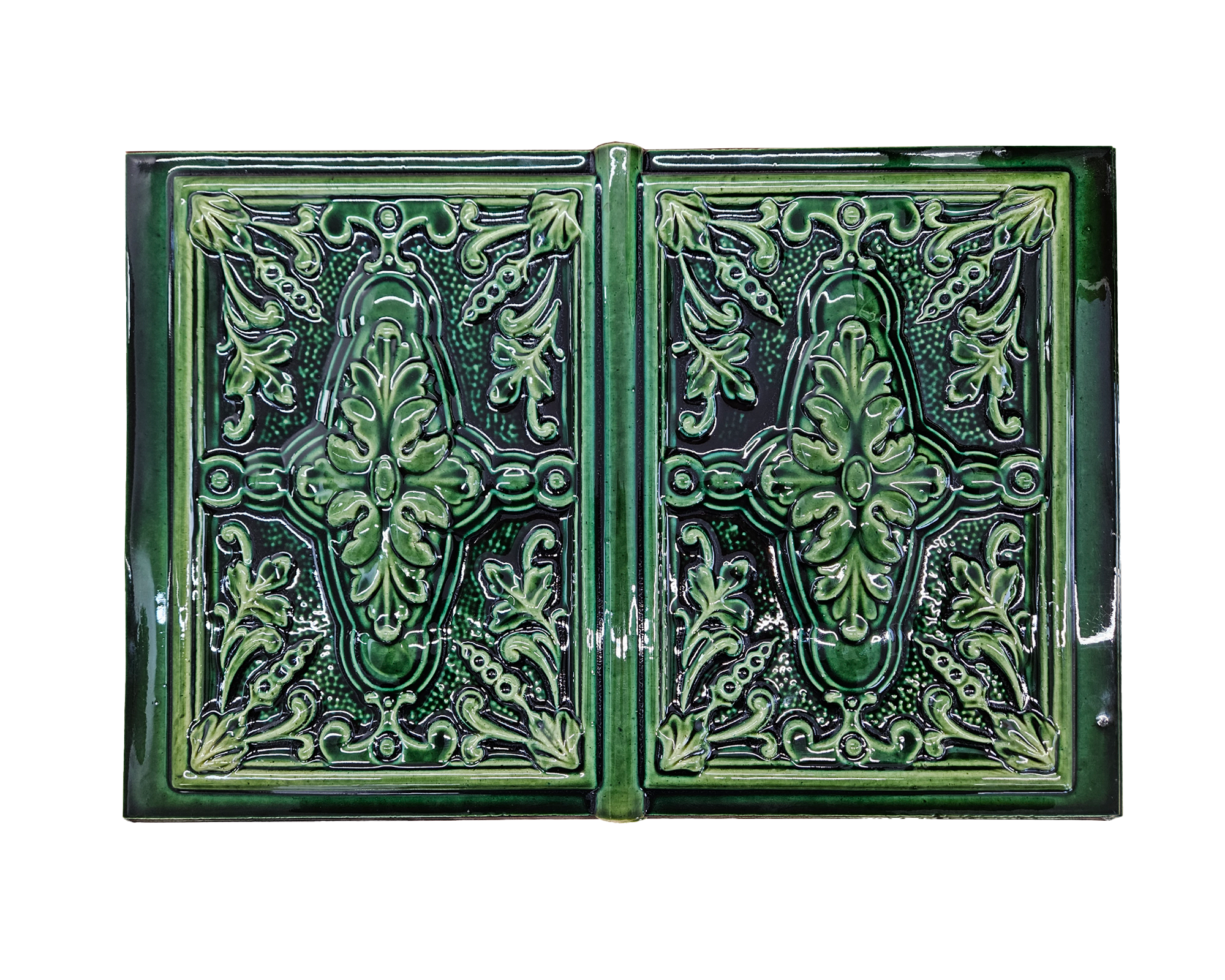 Печь-камин Astov Майолика Классик Изумруд