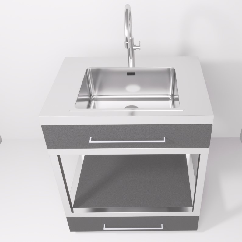 Мобильный модуль с мойкой (мойка и смеситель не входят в комплект)