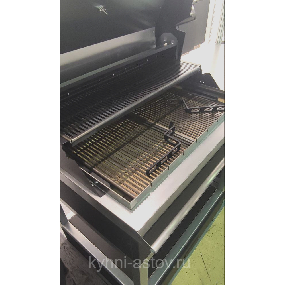 Мобильный модуль с угольным грилем