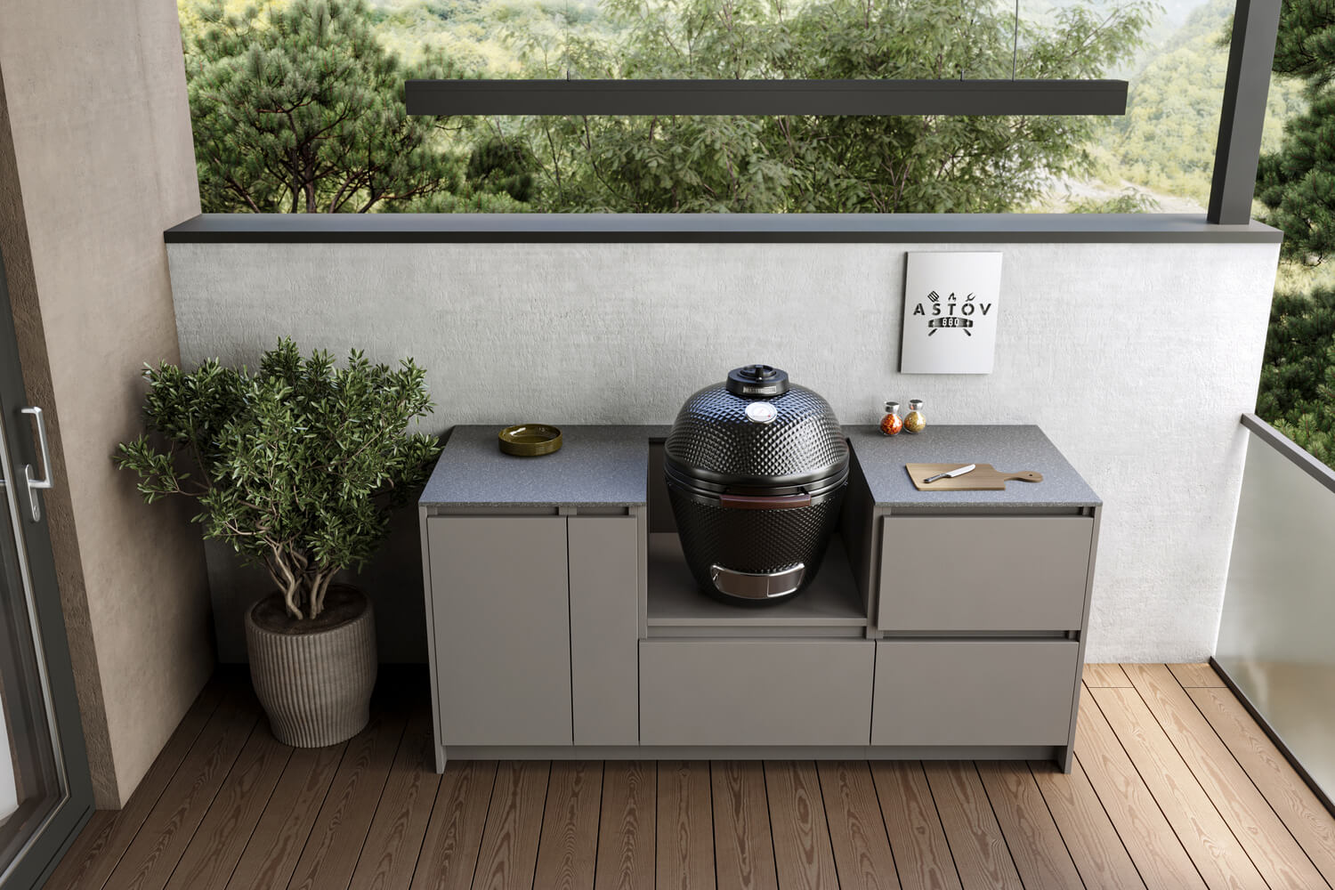 Кухня Astov BBQ № 7 (ширина 1940 мм)