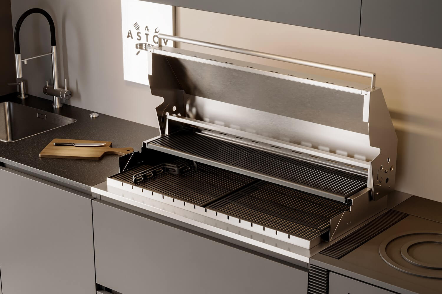Кухня Astov BBQ № 5 (ширина 3500 мм)