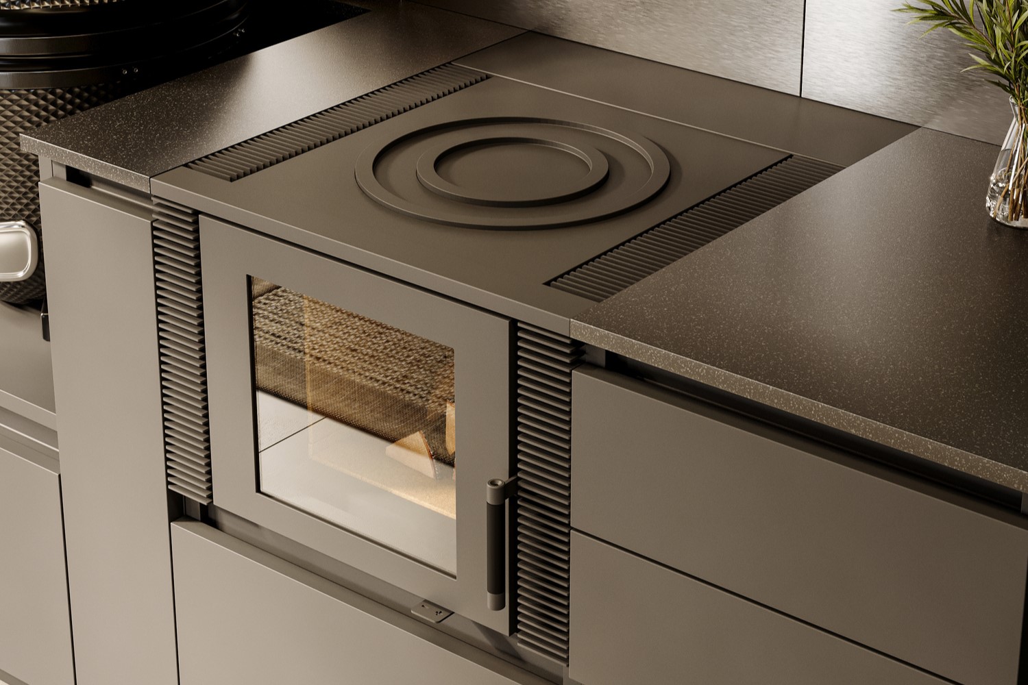 Кухня Astov BBQ № 11 (ширина 3330 мм)