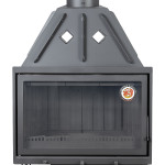 Каминная топка EcoKamin (Экокамин) Альфа 800 B черный шамот