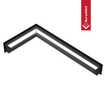 Решётка Kratki Luft 400х800х120 45S угловая левая черная