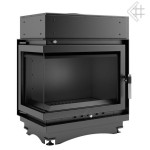 Топка с водяным контуром MAJA/PW/BL/12/BS/W, Г-образное стекло слева, змеевик