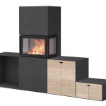 Печь-камин Nordpeis Box Black + топка N-20U