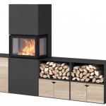 Печь-камин Nordpeis Box Black + топка N-20U