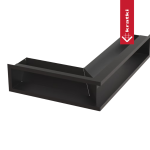 Решётка Kratki Luft 400х600х120 угловая правая черная, 45S Решётка Kratki Luft 400х600х120 угловая правая черная, 45S