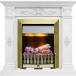 Каминокомплект Derby - Белый дуб с очагом Danville Antique Brass FB2