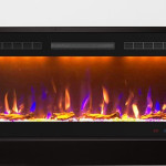 Каминокомплект Modern - Белый с черным (Высота 710 мм) с очагом Crystal 40 RF