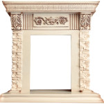 Портал Royal Flame Luxemburg (каменный) - Сланец/Cлоновая кость с патиной
