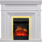 Каминокомплект Alexandria - Белый с очагом Majestic FX Brass