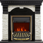 Каминокомплект Dublin - Венге / Сланец белый с очагом Aspen Gold