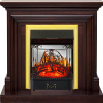 Каминокомплект Bradford - Темный дуб с очагом Majestic FX M Brass