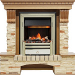 Каминокомплект Pierre Luxe - Дуб / Сланец с очагом Cavendish
