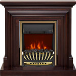 Каминокомплект Bradford - Темный дуб с очагом Aspen Gold