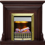 Каминокомплект Bradford - Темный дуб с очагом Danville Antique Brass FB2