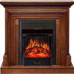 Каминокомплект Bradford - Орех с очагом Majestic FX Black